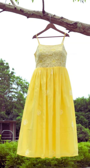Sunspell Bloom Cotton Fit and Flare Strappy Dress