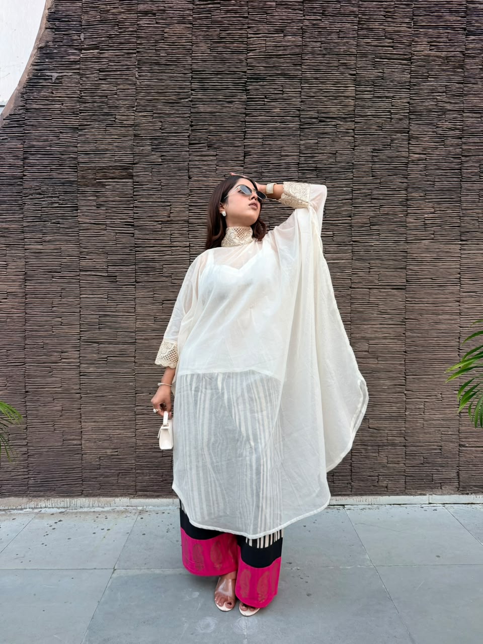 SHOKH — Mul Cotton Block-Print Kaftan Set