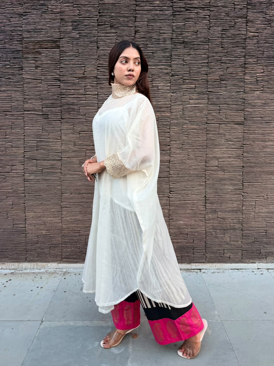 SHOKH — Mul Cotton Block-Print Kaftan Set