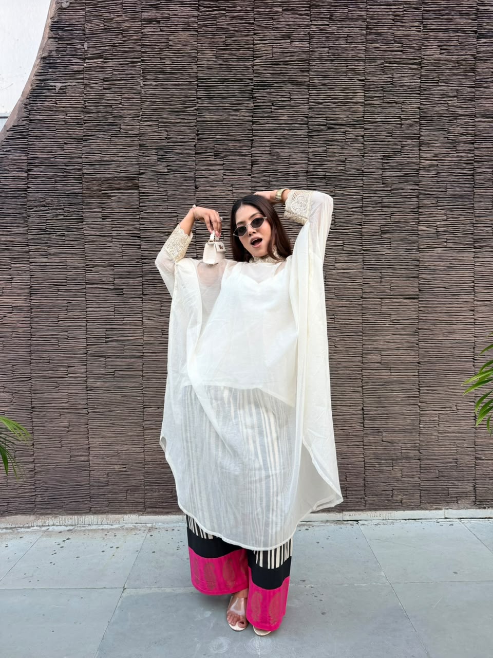SHOKH — Mul Cotton Block-Print Kaftan Set