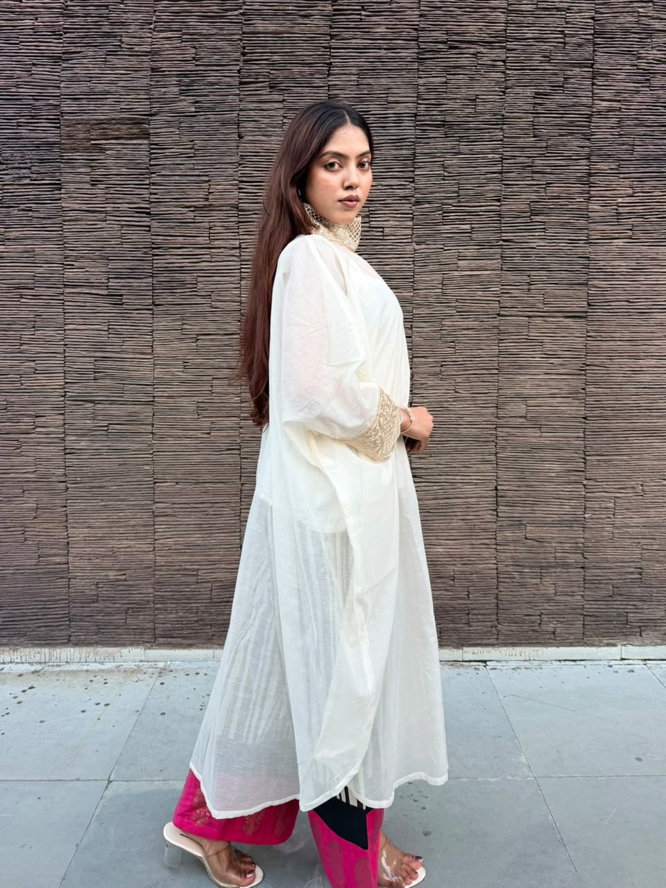 SHOKH — Mul Cotton Block-Print Kaftan Set