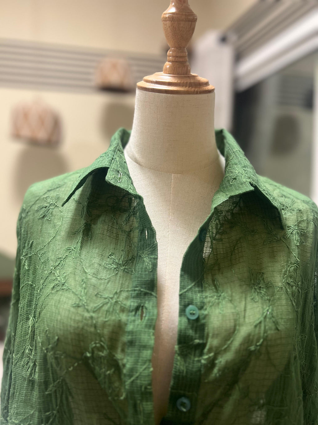 Kota Cotton Embroidered Shirt- Relaxed fit