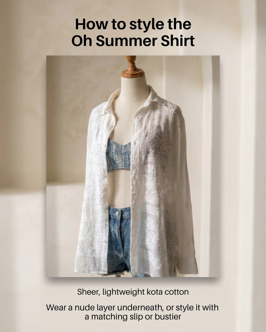 Kota Cotton Embroidered Shirt- Relaxed fit
